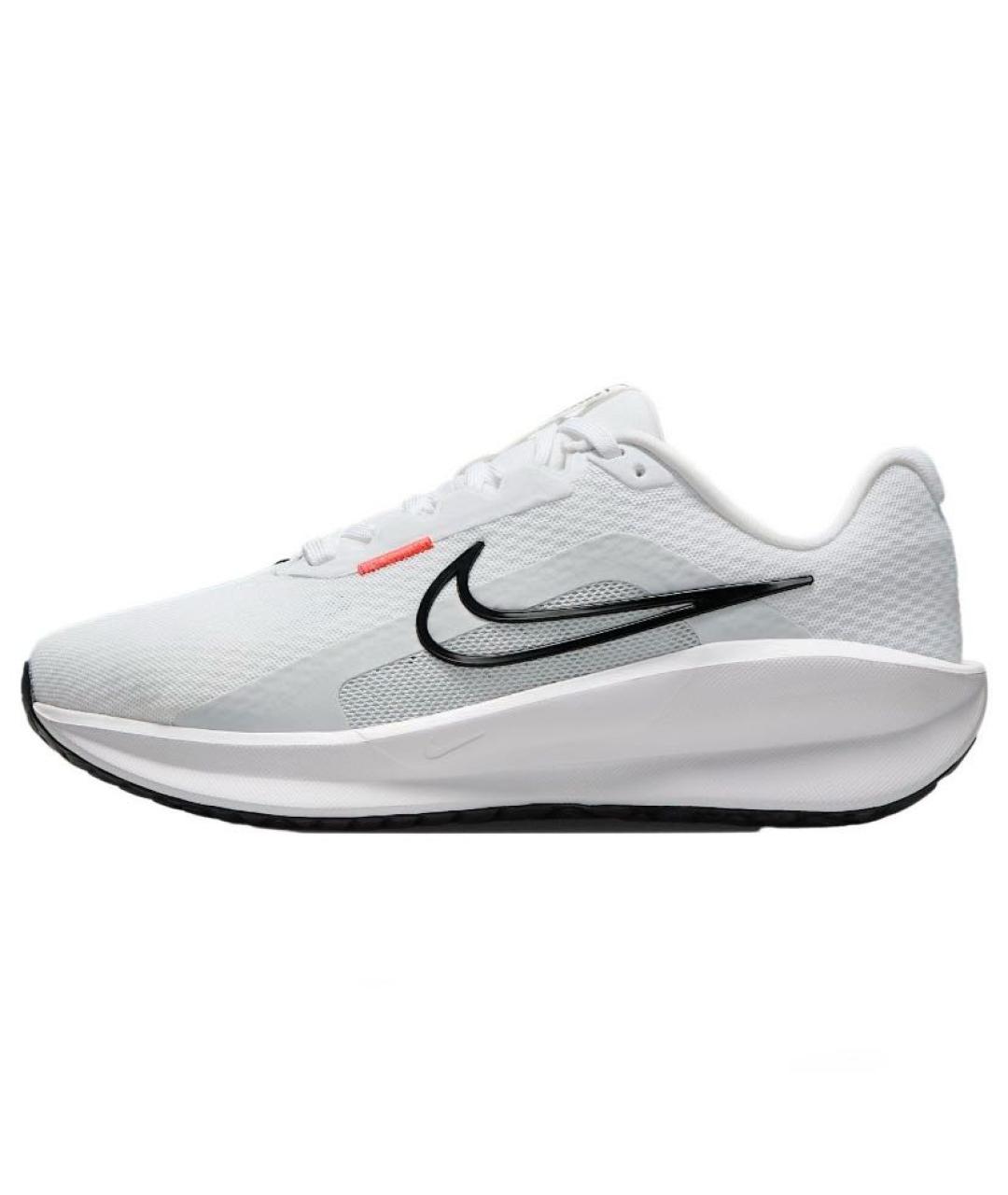 NIKE Белые текстильные низкие кроссовки / кеды, фото 5