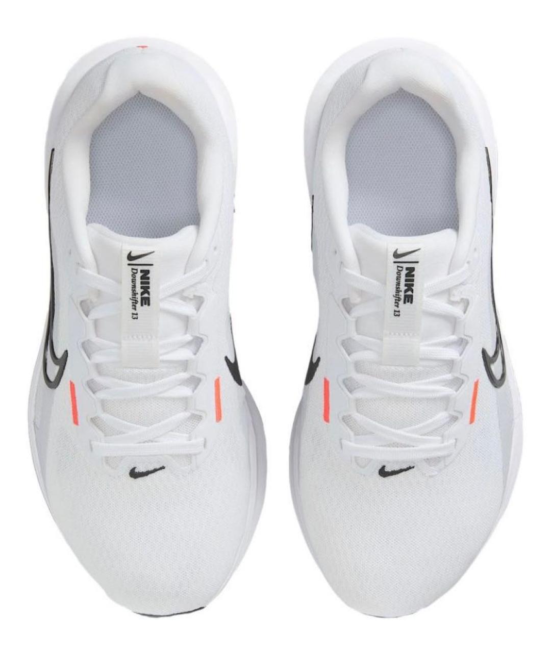 NIKE Белые текстильные низкие кроссовки / кеды, фото 2