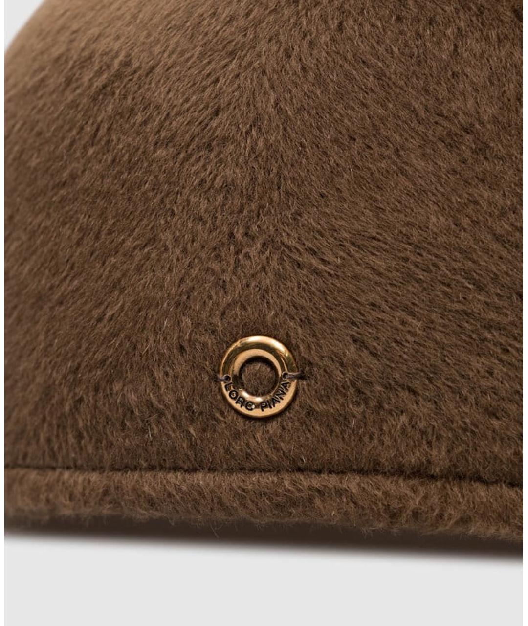 LORO PIANA Коричневая кепка, фото 3