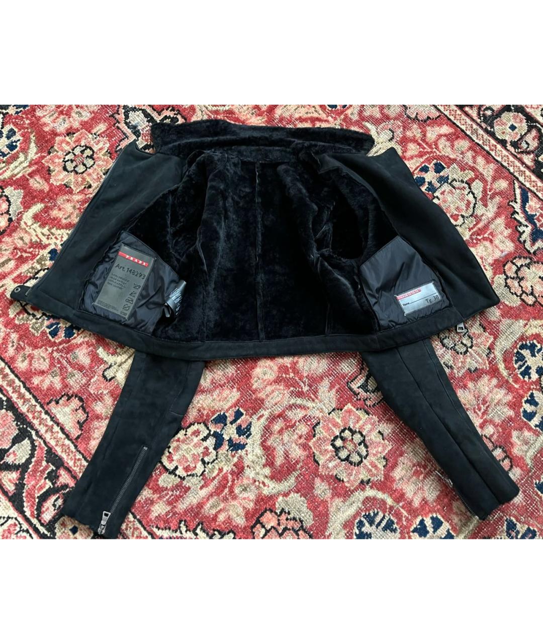 PRADA Черная меховая дубленка, фото 3