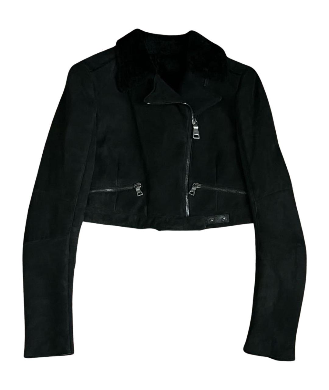 PRADA Черная меховая дубленка, фото 1