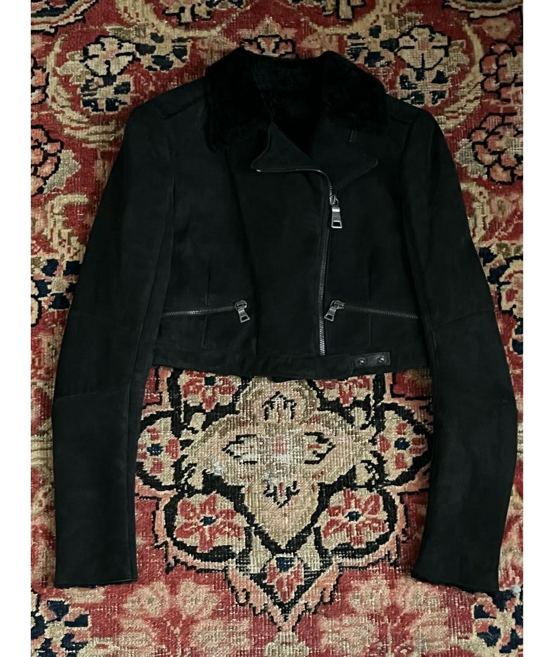 PRADA Черная меховая дубленка, фото 9