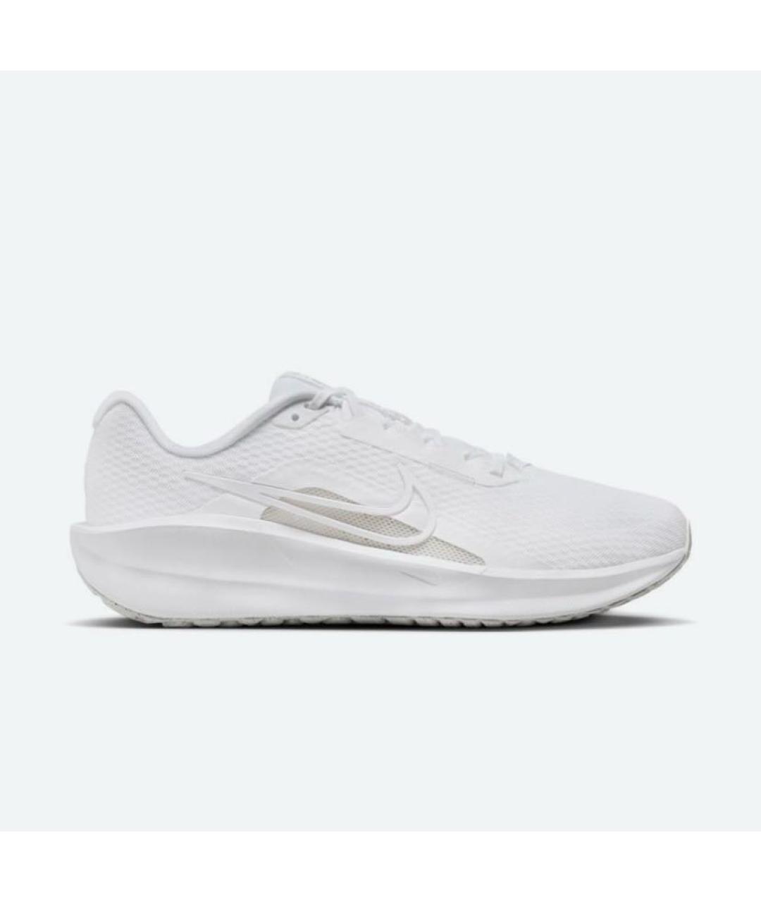 NIKE Белые текстильные низкие кроссовки / кеды, фото 7