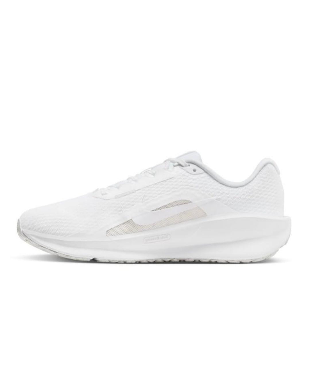 NIKE Белые текстильные низкие кроссовки / кеды, фото 5