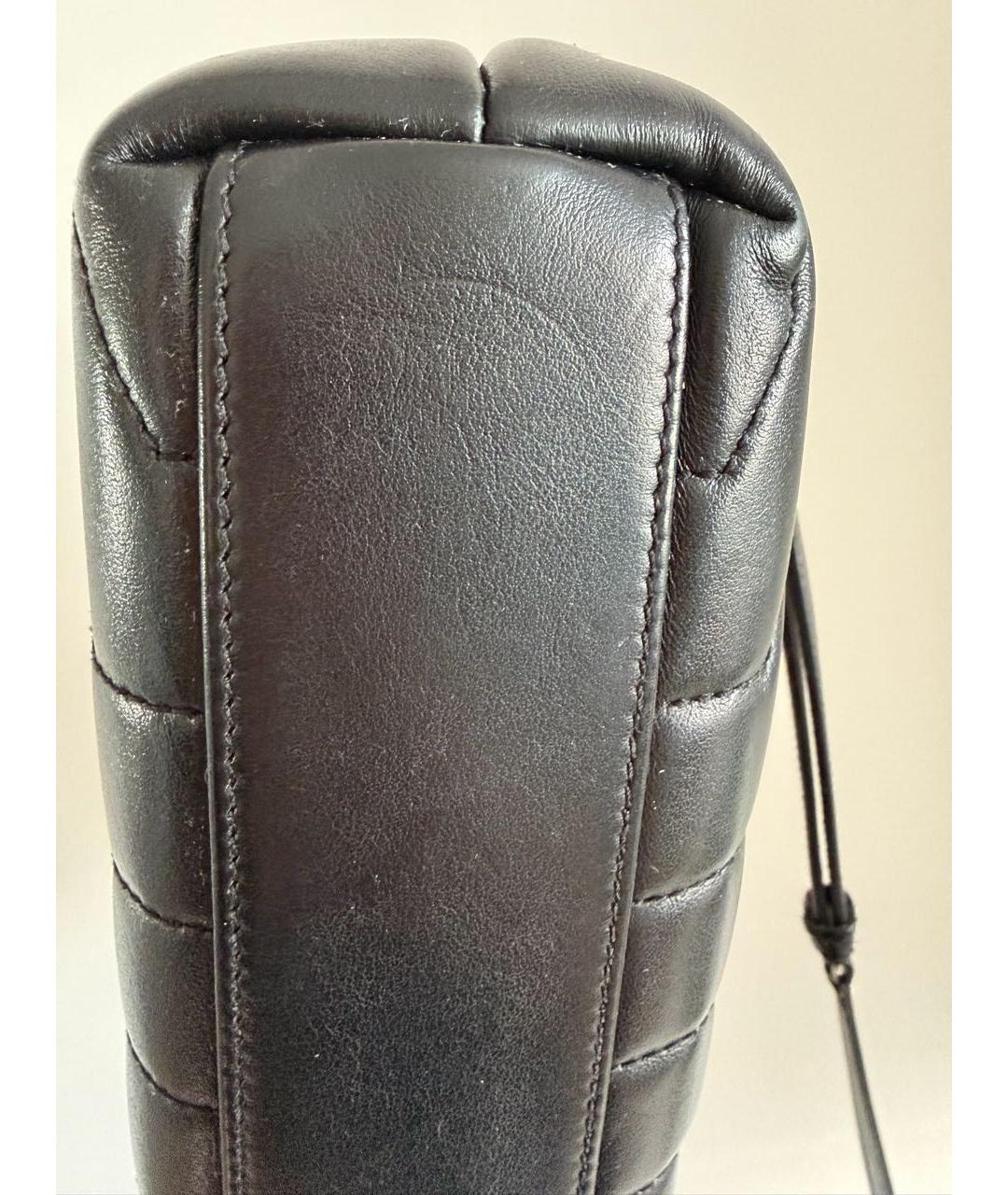 SAINT LAURENT Черная кожаная сумка через плечо, фото 6