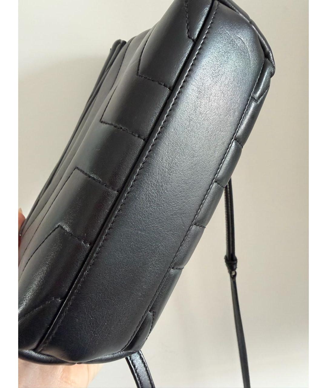 SAINT LAURENT Черная кожаная сумка через плечо, фото 7