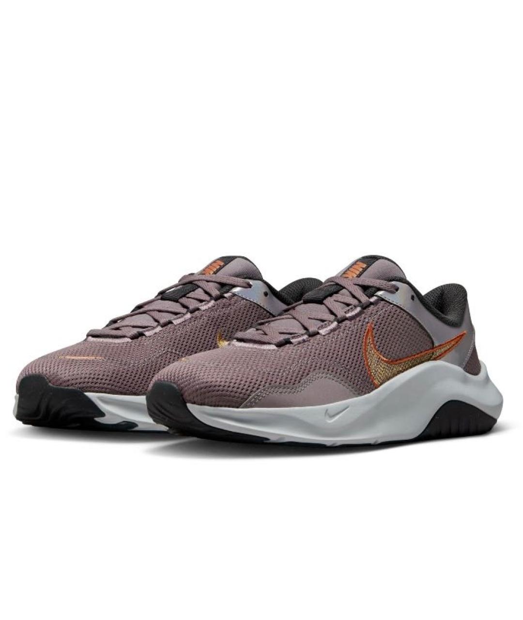 NIKE Коралловые текстильные низкие кроссовки / кеды, фото 3