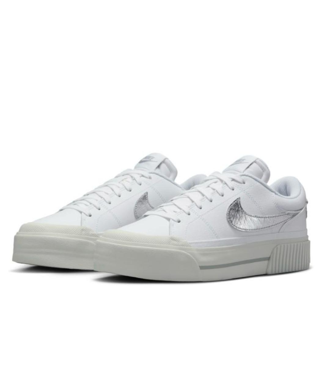 NIKE Белые кожаные низкие кроссовки / кеды, фото 3