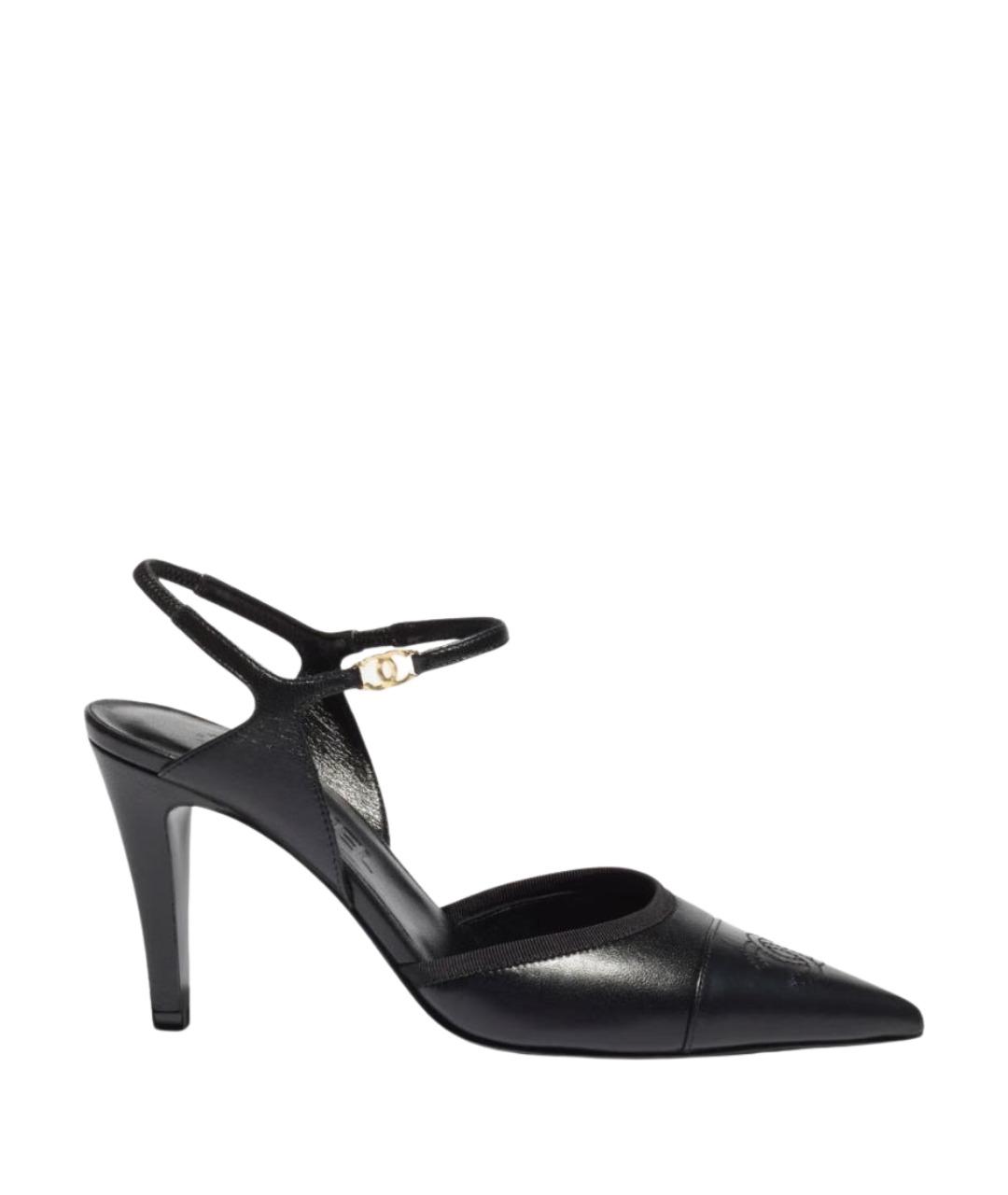 CHANEL Черные кожаные туфли, фото 1