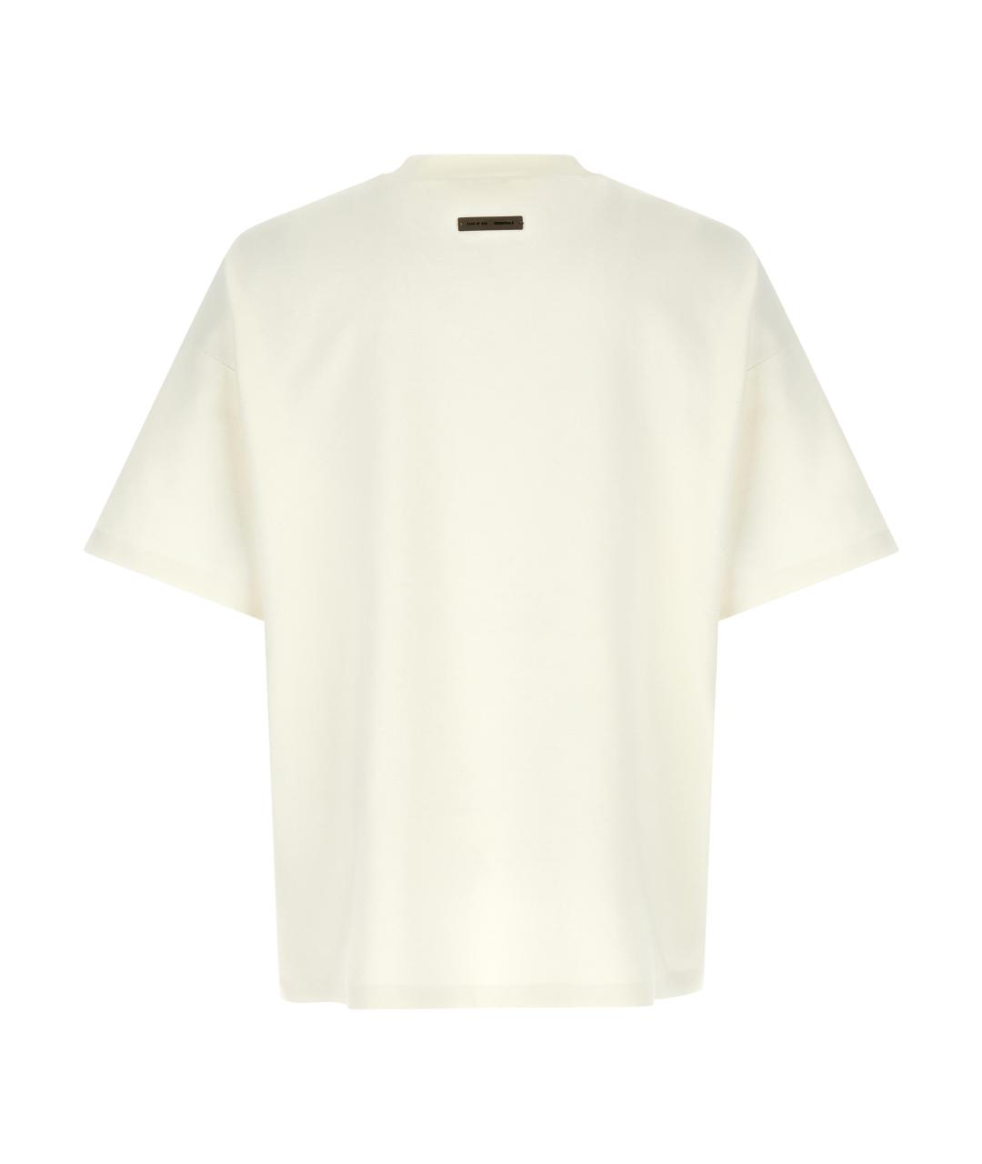 FEAR OF GOD ESSENTIALS Бежевая хлопковая футболка, фото 2