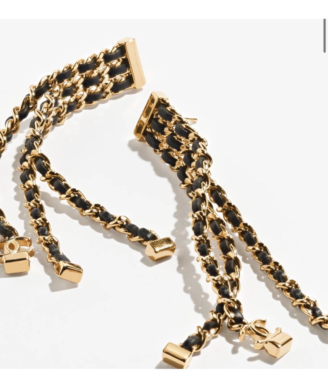 CHANEL Черные серьги, фото 3