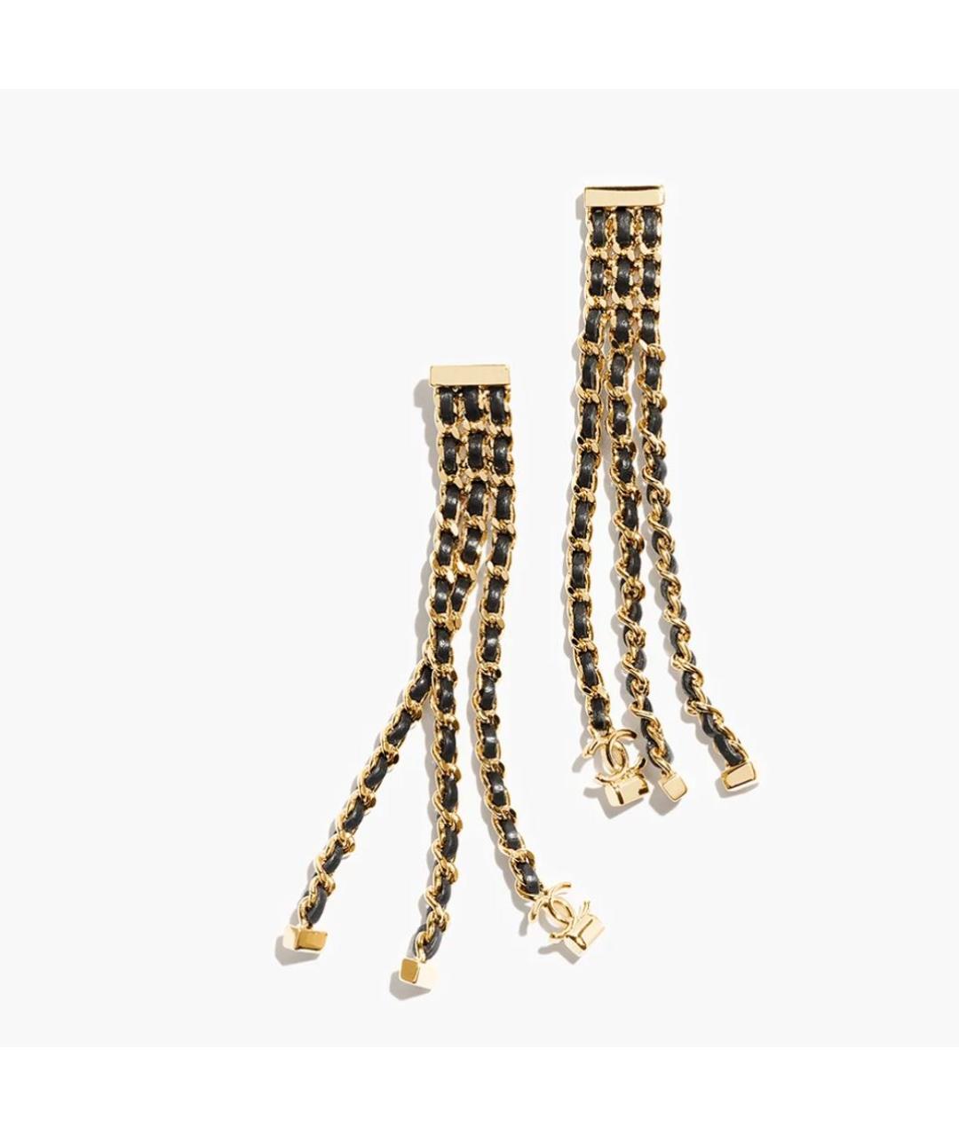 CHANEL Черные серьги, фото 5