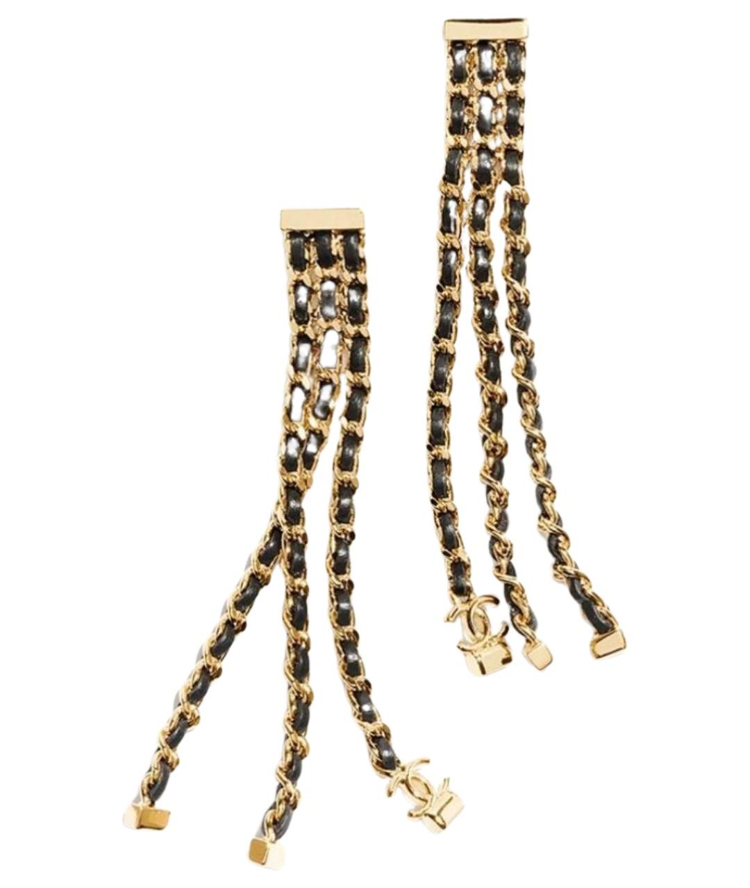 CHANEL Черные серьги, фото 1
