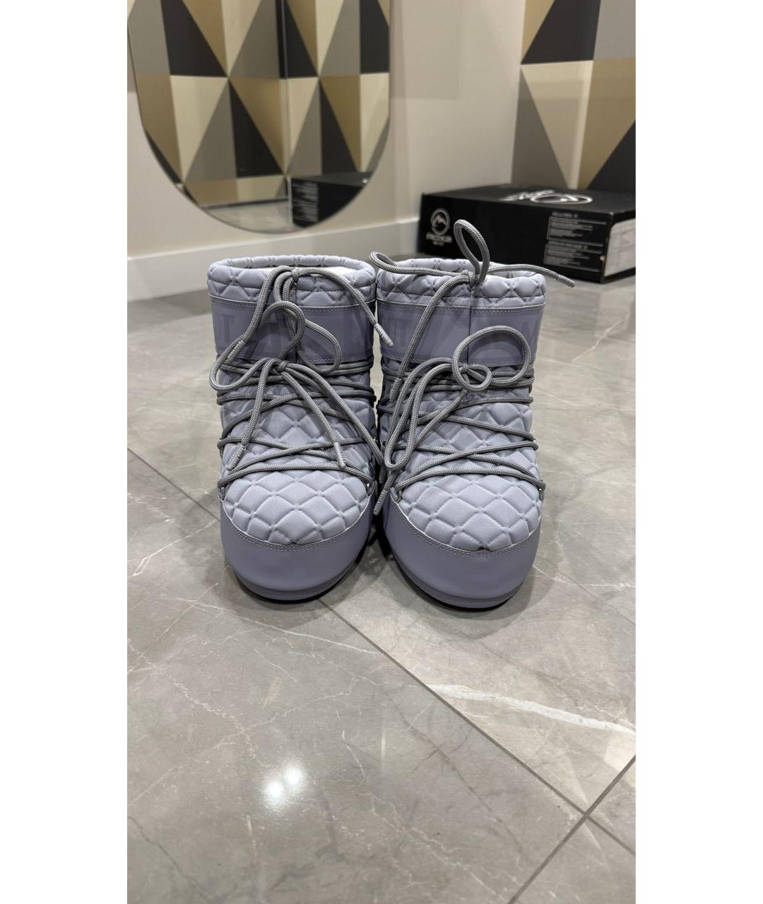 MOON BOOT Фиолетовые синтетические сапоги, фото 3