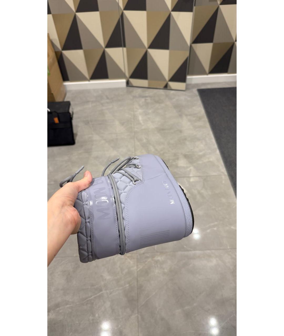 MOON BOOT Фиолетовые синтетические сапоги, фото 4