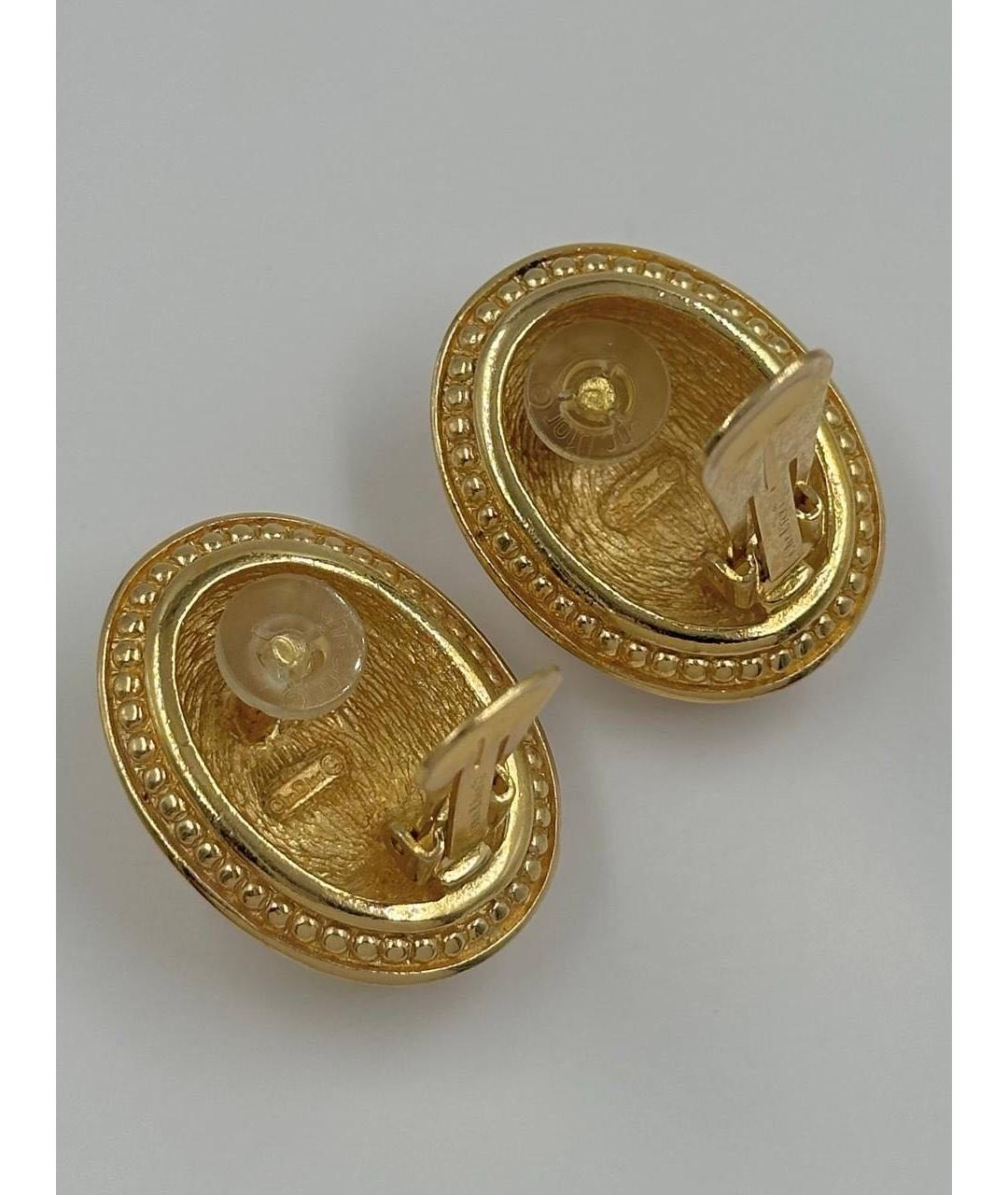 CHRISTIAN DIOR Золотые позолоченные клипсы, фото 7