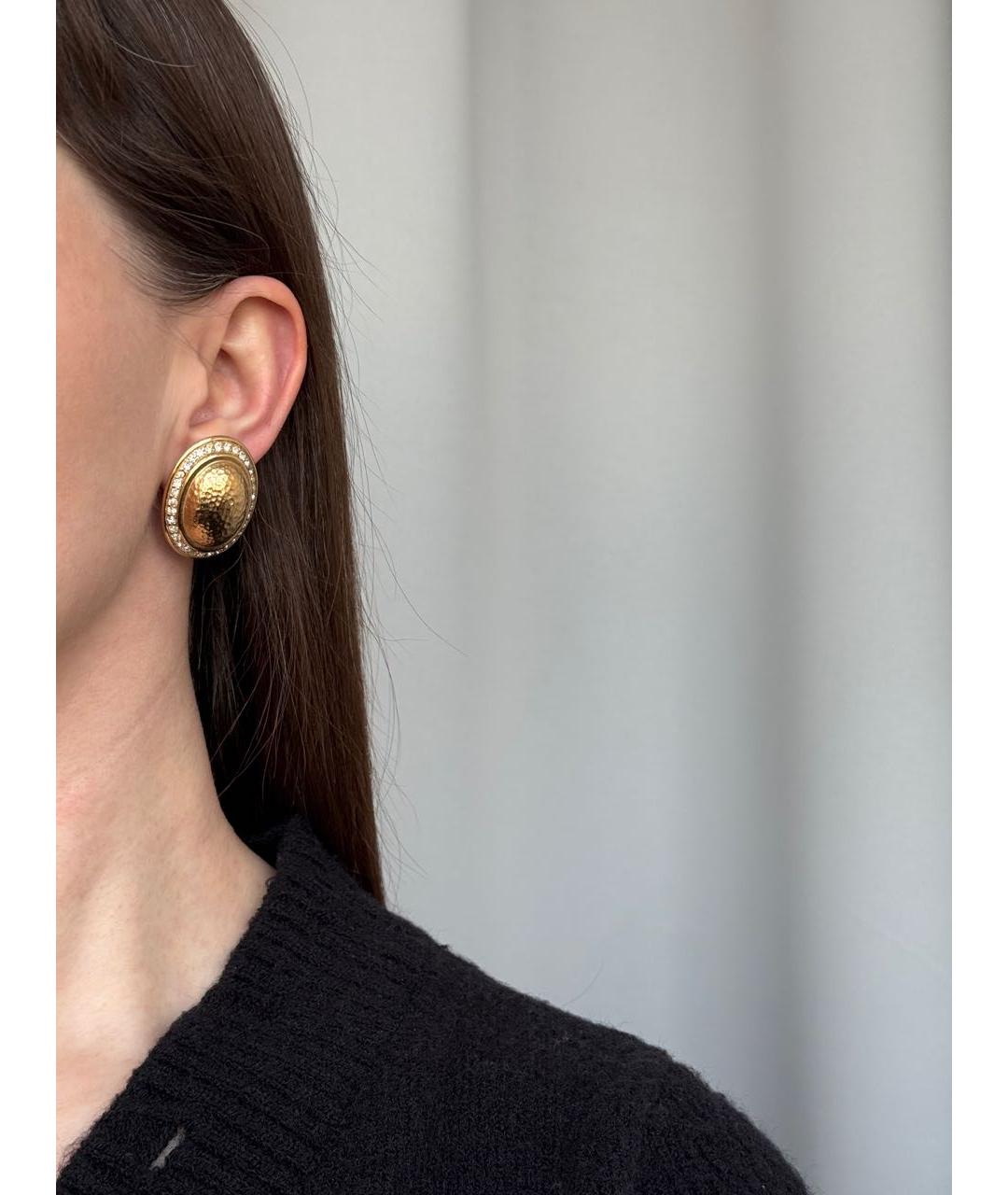 CHRISTIAN DIOR Золотые позолоченные клипсы, фото 8