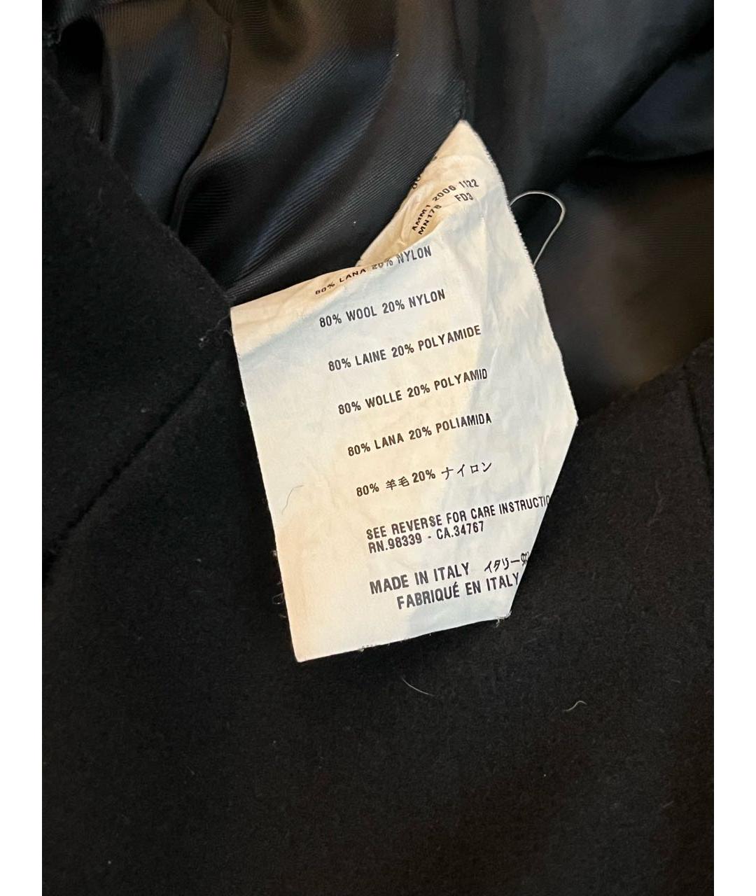 MIU MIU Черная шерстяная юбка мини, фото 4