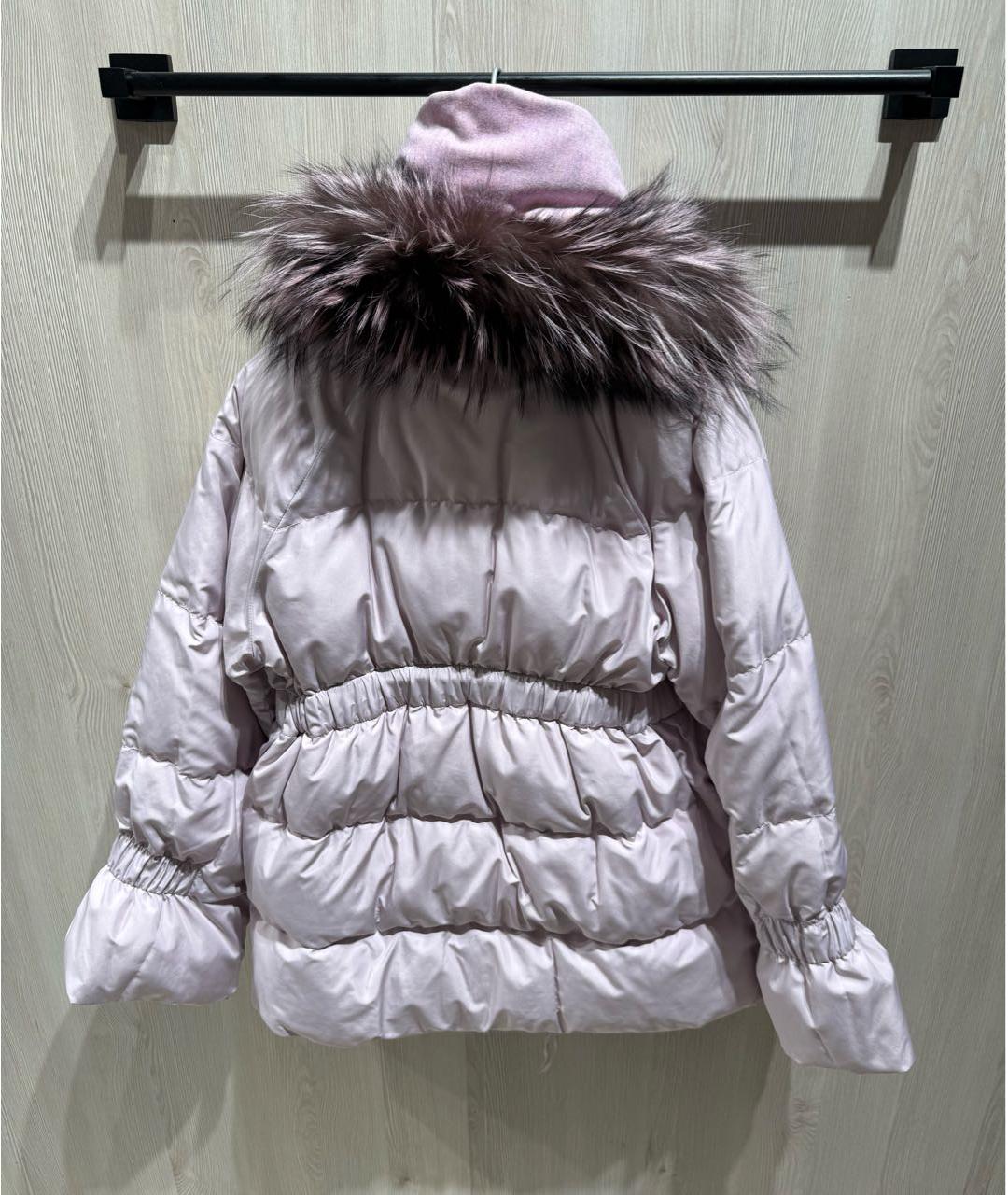 AGNONA Розовый кашемировый пуховик, фото 4