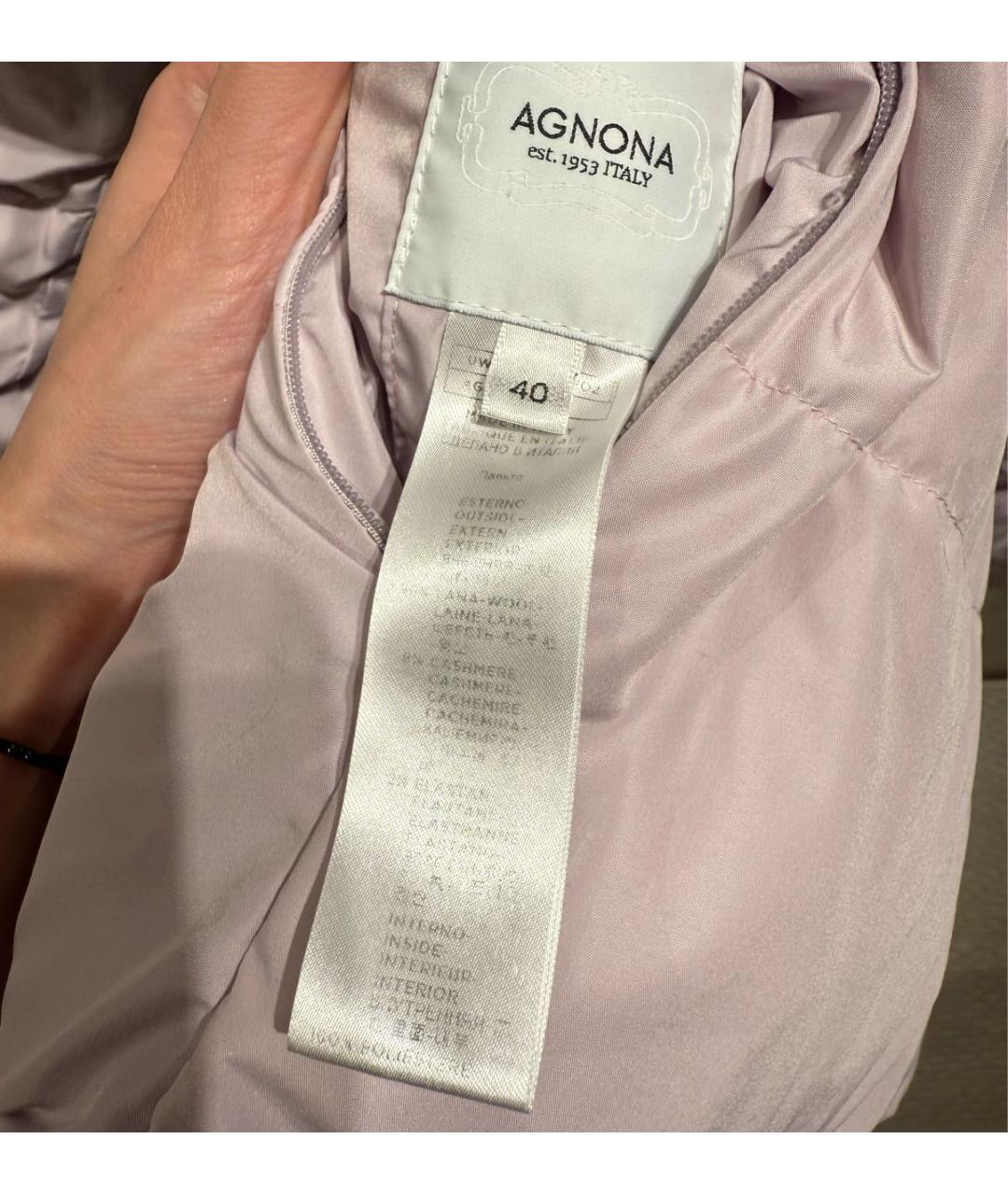 AGNONA Розовый кашемировый пуховик, фото 5