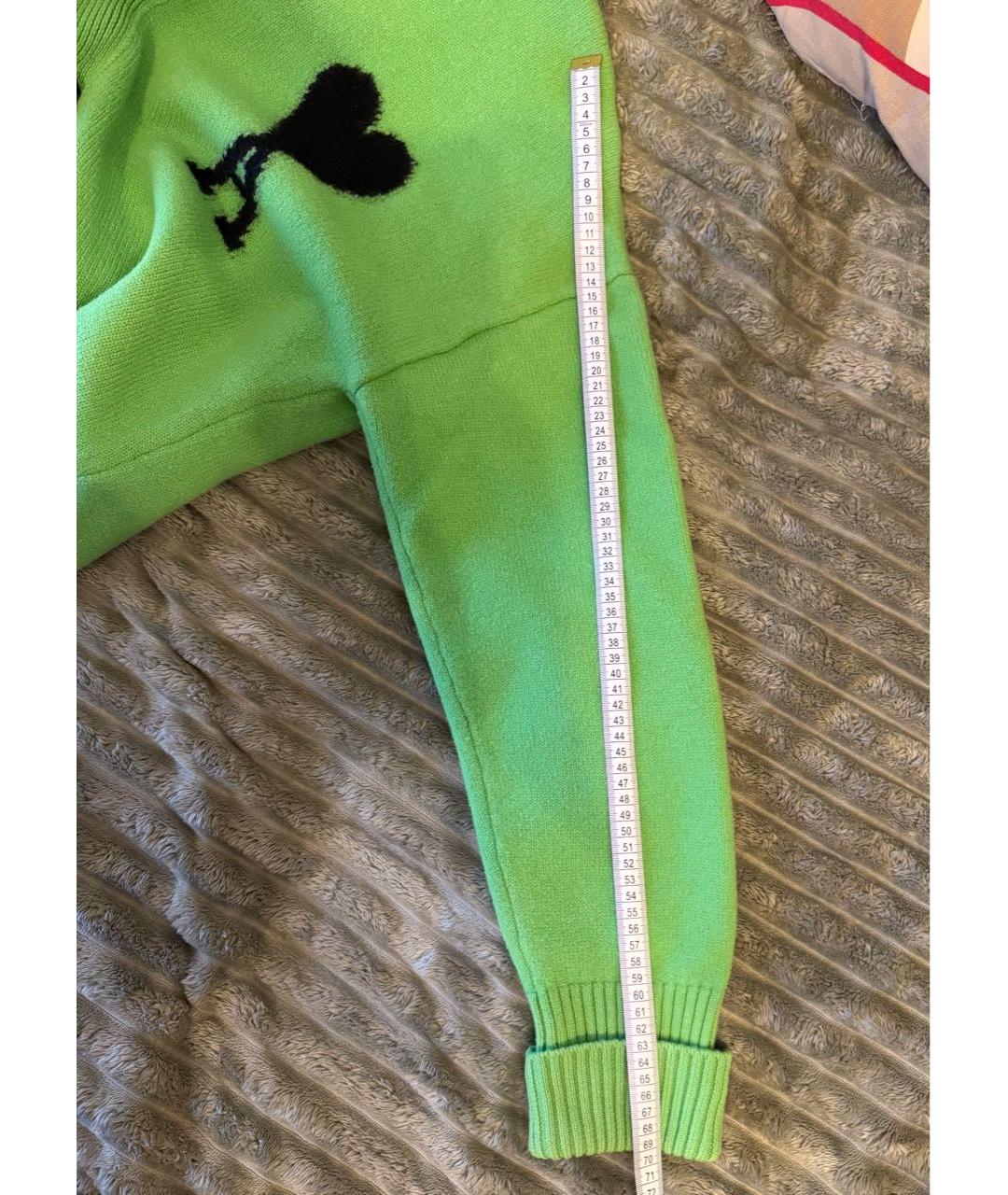 Ami Paris Зеленый шерстяной кардиган, фото 6