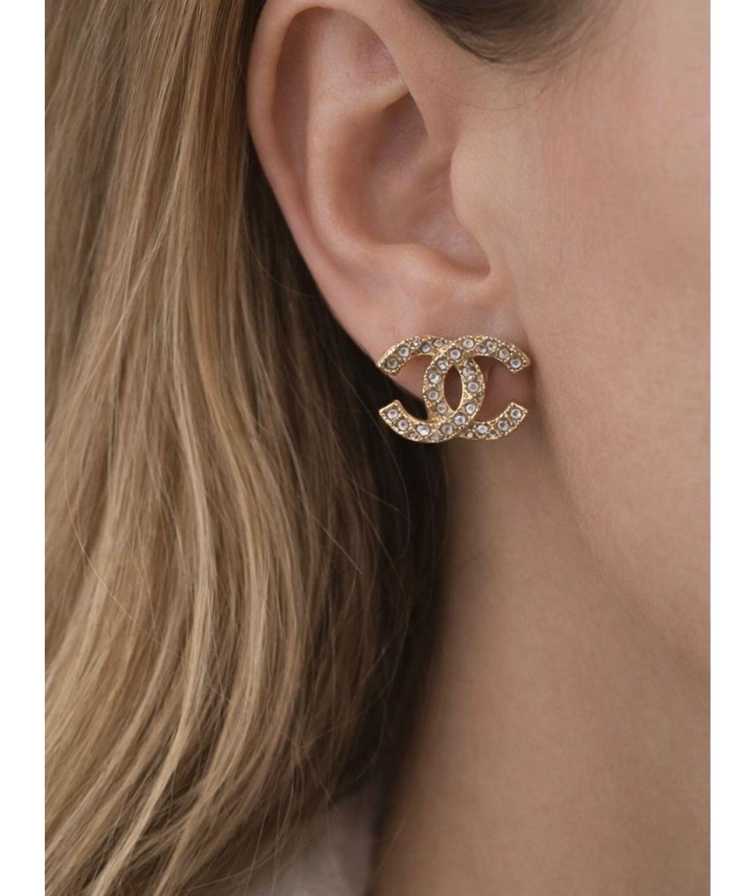 CHANEL Золотые серьги, фото 3