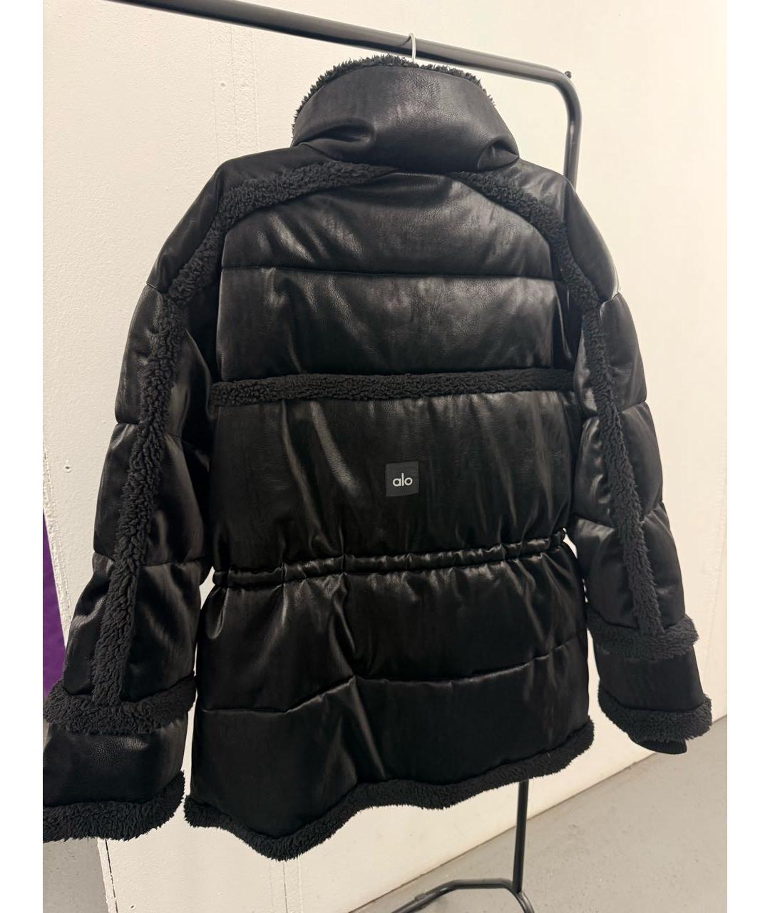 ALO YOGA Черная меховая дубленка, фото 2