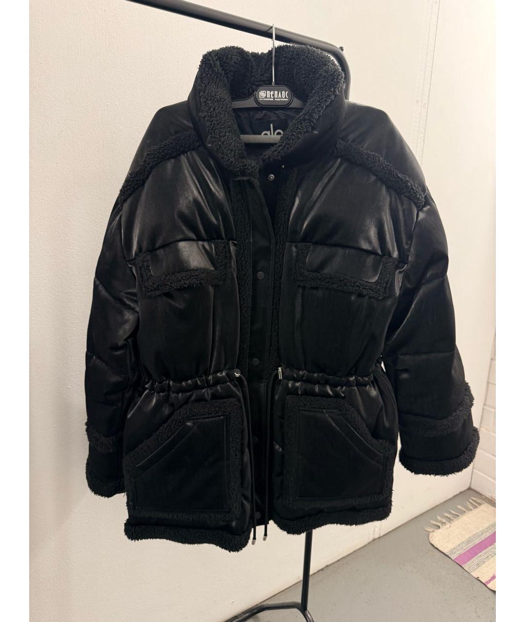 ALO YOGA Черная меховая дубленка, фото 4