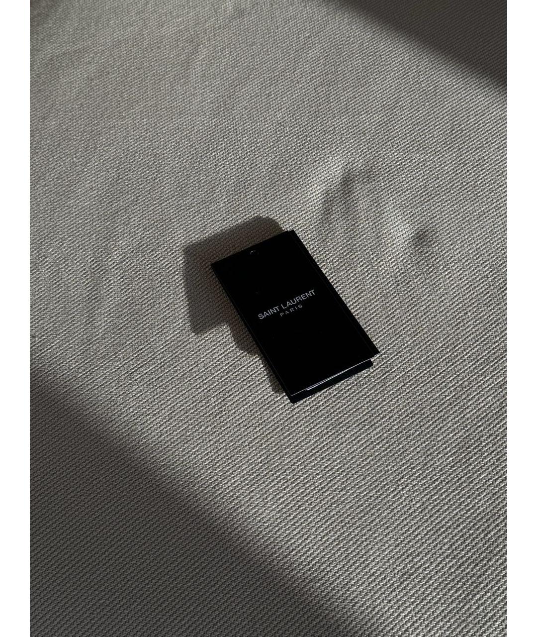 SAINT LAURENT Черная хлопковая футболка, фото 4