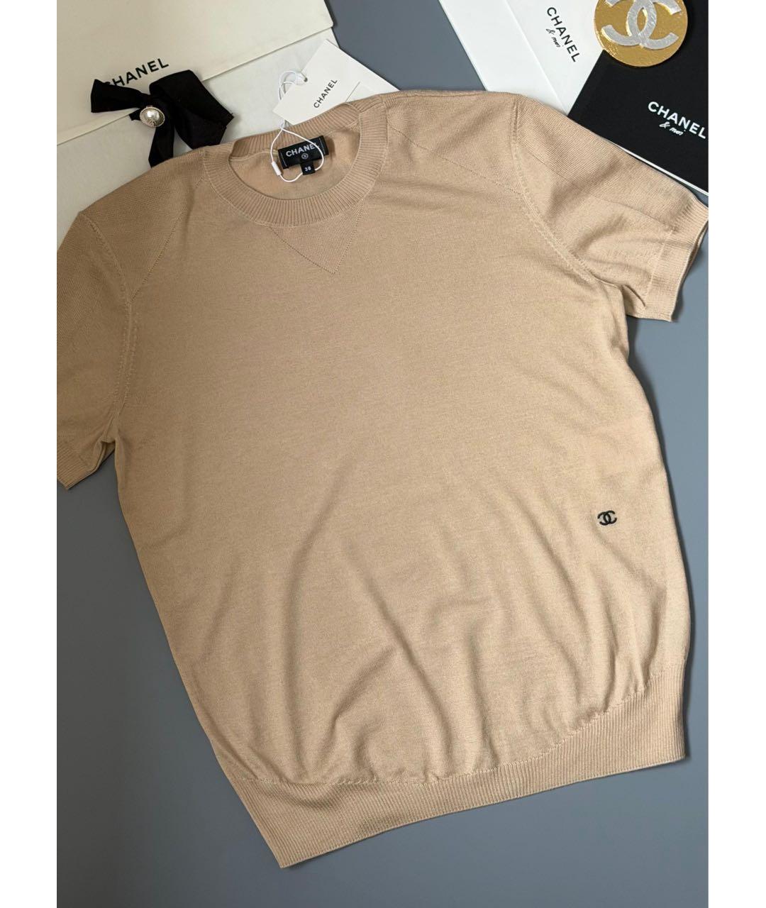 CHANEL Бежевый джемпер / свитер, фото 3