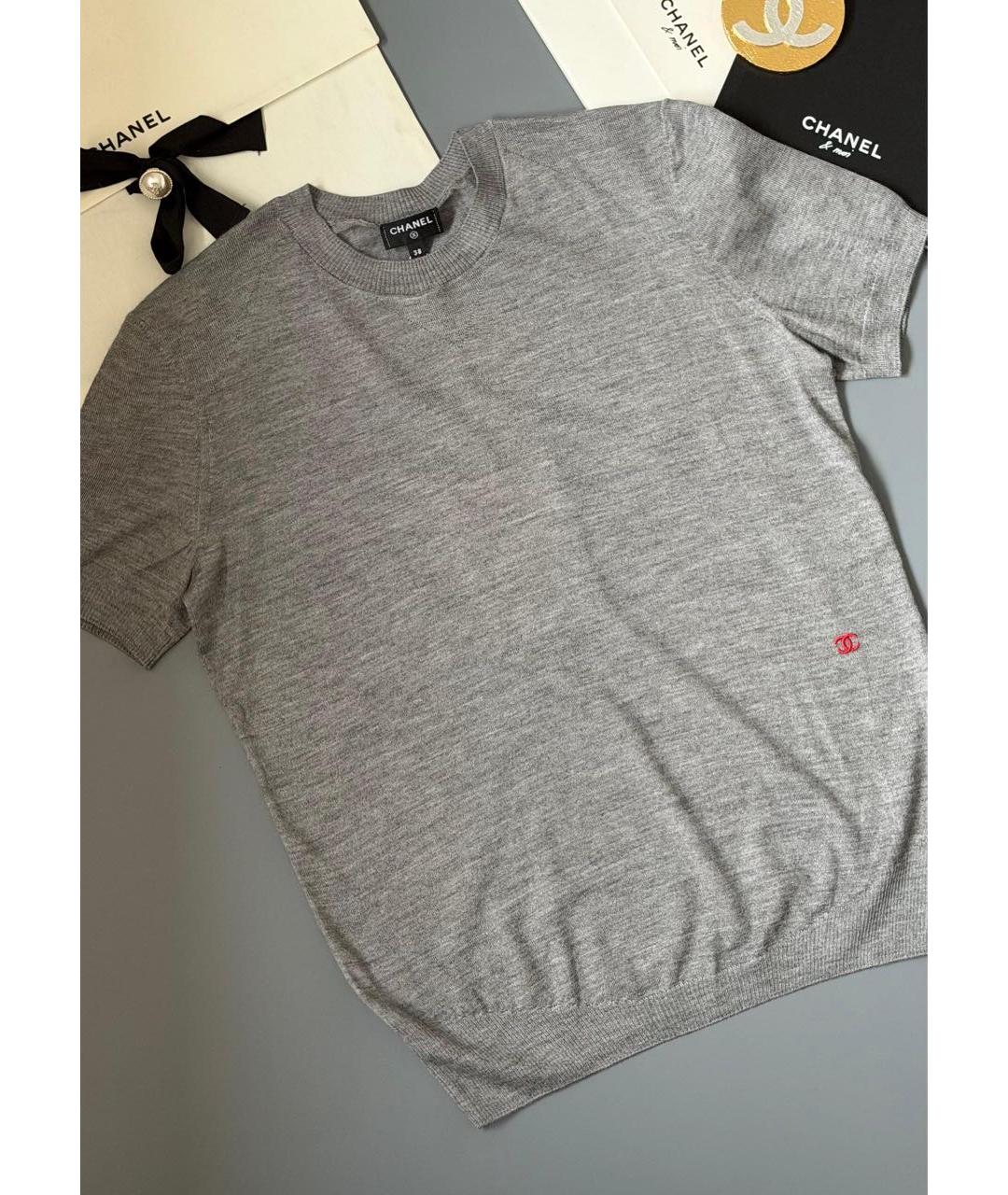 CHANEL Серый джемпер / свитер, фото 3