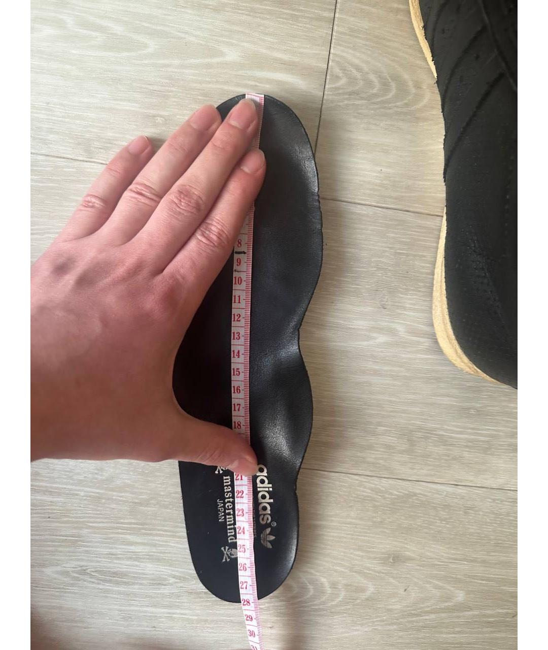 MASTERMIND JAPAN Черные кожаные высокие кроссовки / кеды, фото 6