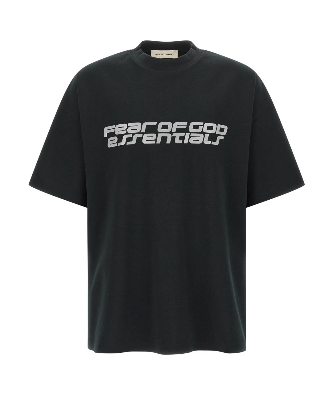FEAR OF GOD ESSENTIALS Черная хлопковая футболка, фото 1