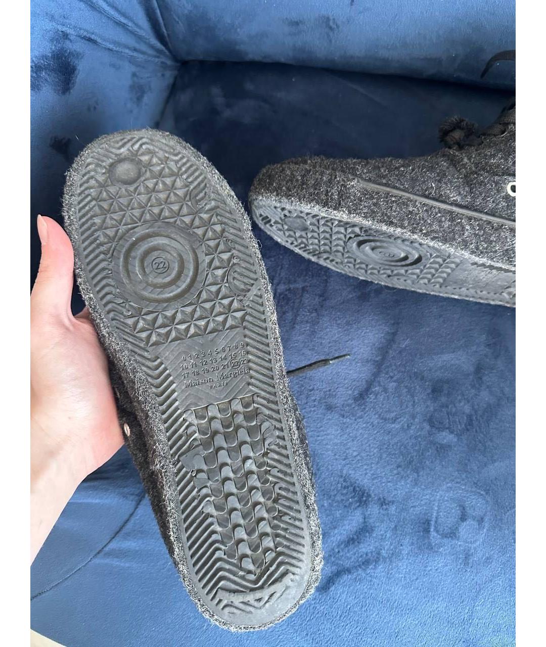 MAISON MARGIELA Черные высокие кроссовки / кеды, фото 5