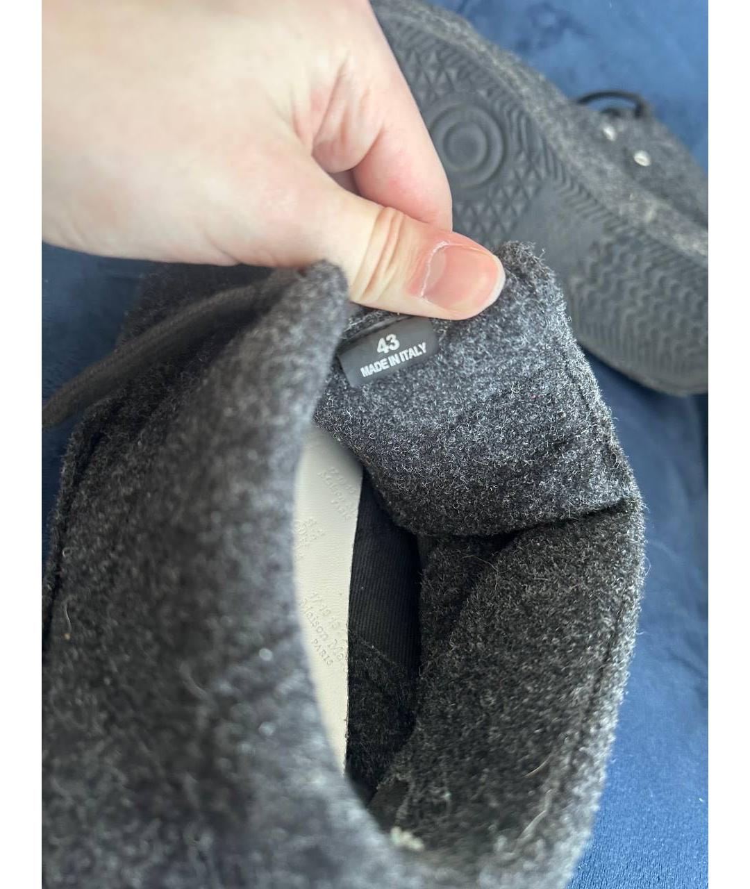 MAISON MARGIELA Черные высокие кроссовки / кеды, фото 6