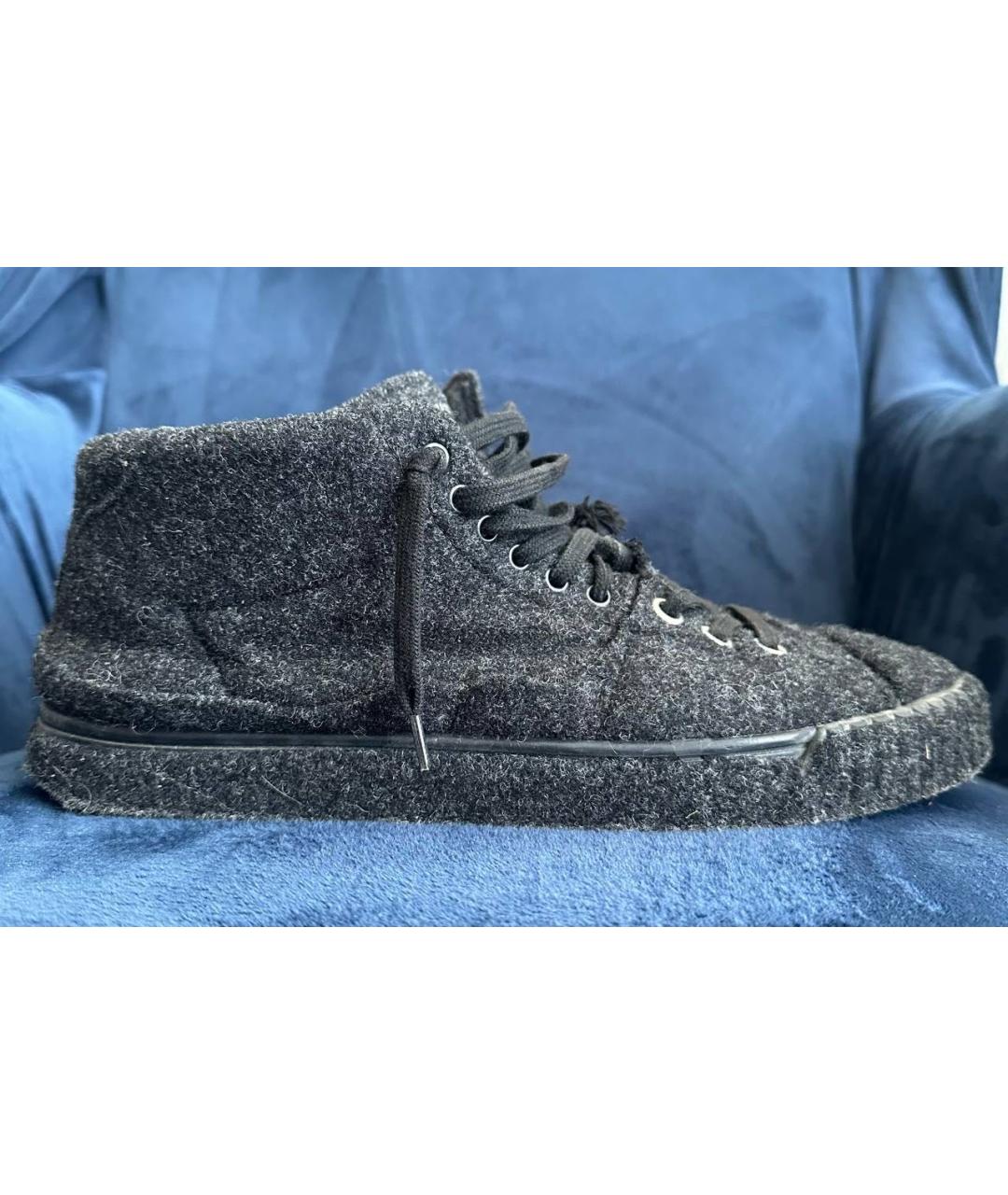 MAISON MARGIELA Черные высокие кроссовки / кеды, фото 8