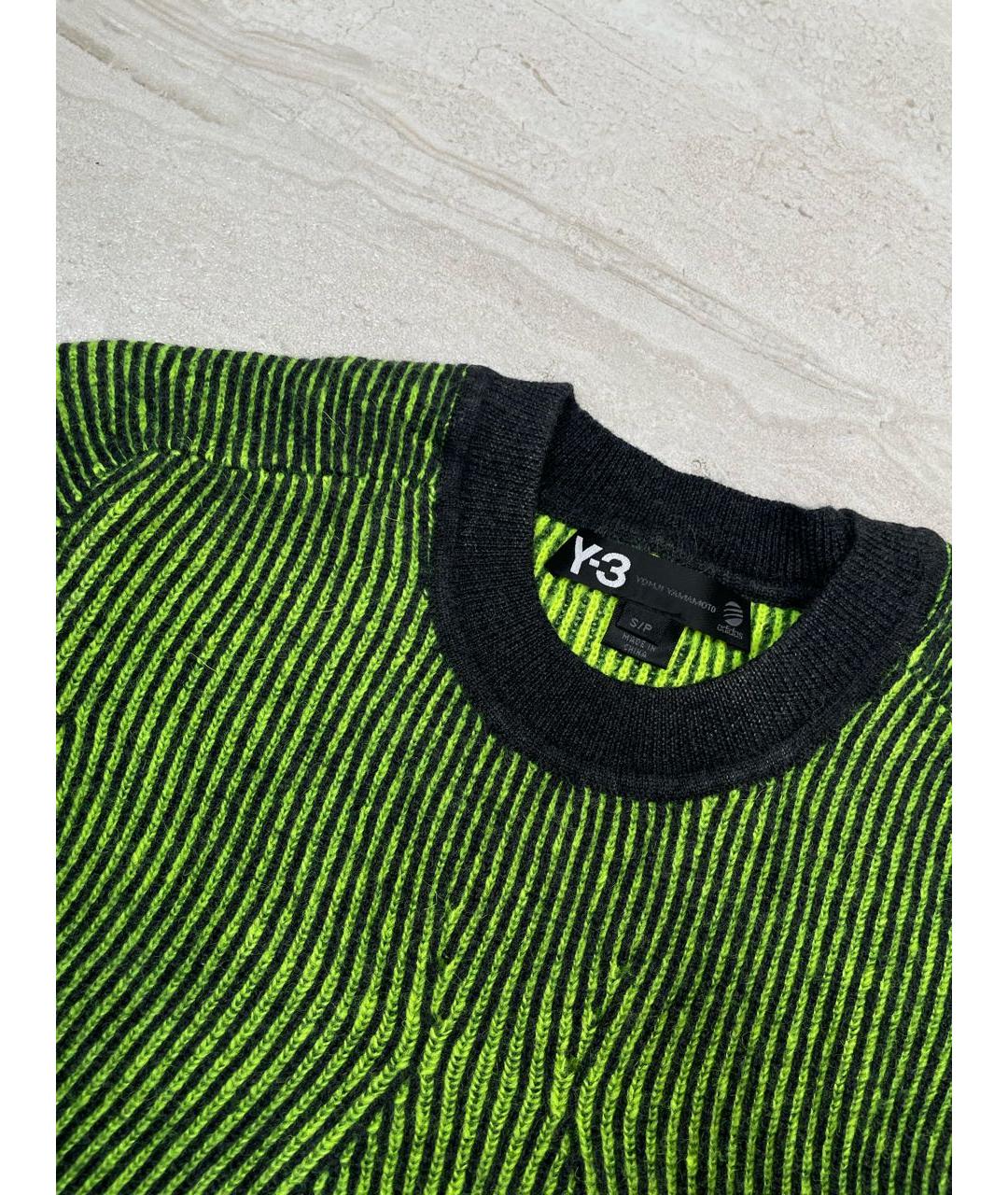 Y-3 Зеленые шерстяное повседневное платье, фото 2