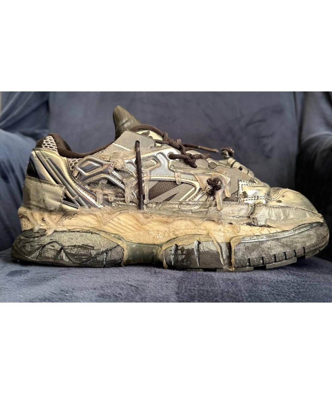 MAISON MARGIELA Мульти текстильные низкие кроссовки / кеды, фото 9