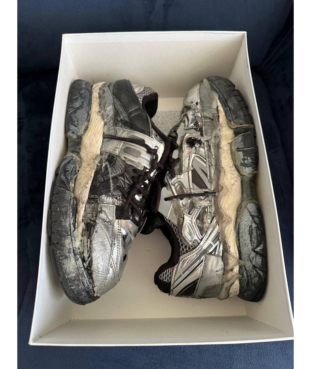 MAISON MARGIELA Мульти текстильные низкие кроссовки / кеды, фото 7