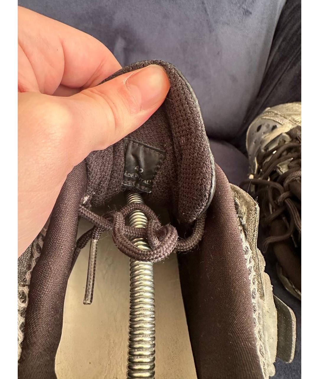 MAISON MARGIELA Мульти текстильные низкие кроссовки / кеды, фото 8