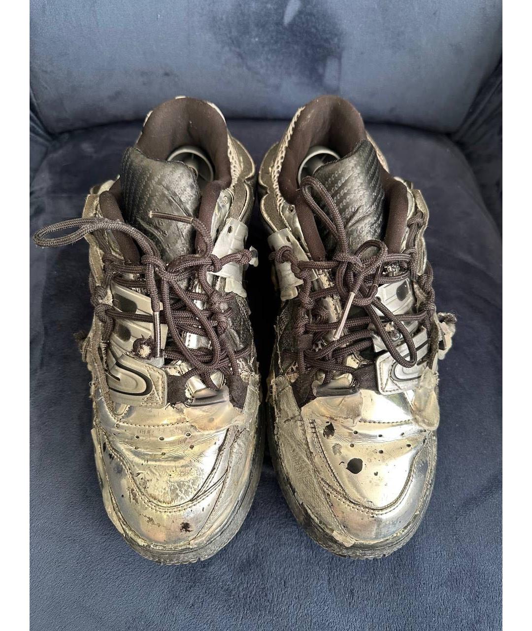 MAISON MARGIELA Мульти текстильные низкие кроссовки / кеды, фото 2