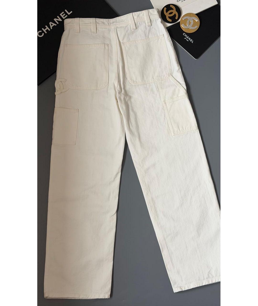 CHANEL Белые прямые джинсы, фото 2