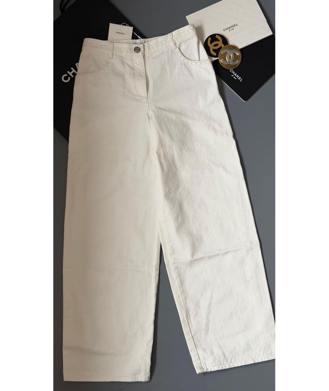 CHANEL Белые прямые джинсы, фото 5