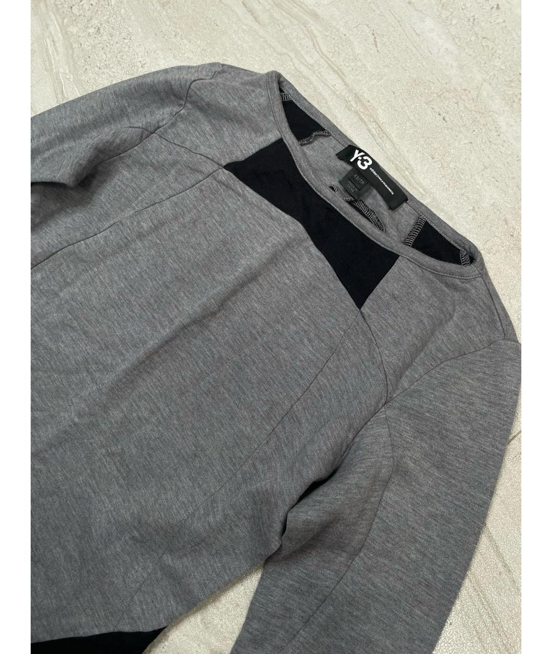 Y-3 Антрацитовое хлопковое повседневное платье, фото 2