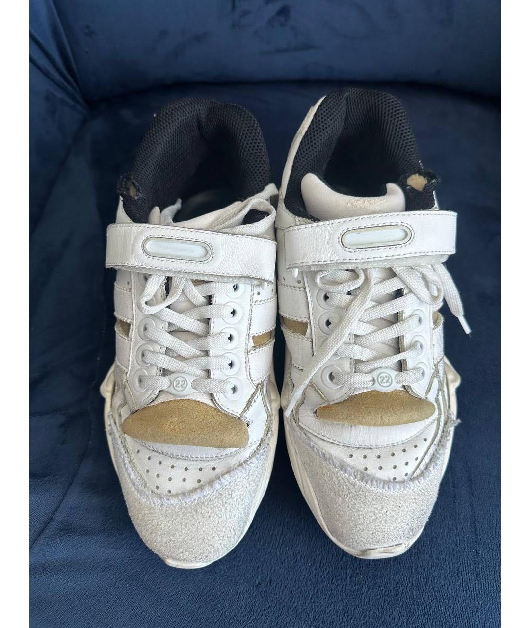 MAISON MARGIELA Белые кожаные кроссовки, фото 2