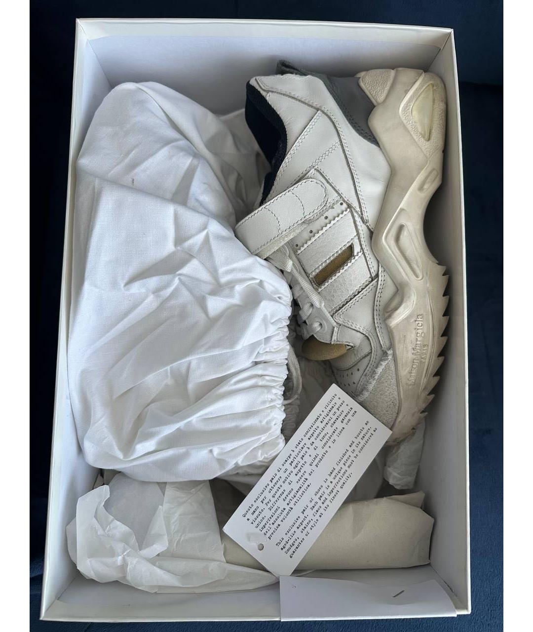 MAISON MARGIELA Белые кожаные кроссовки, фото 7