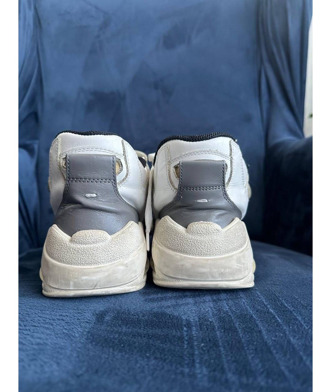 MAISON MARGIELA Белые кожаные кроссовки, фото 4