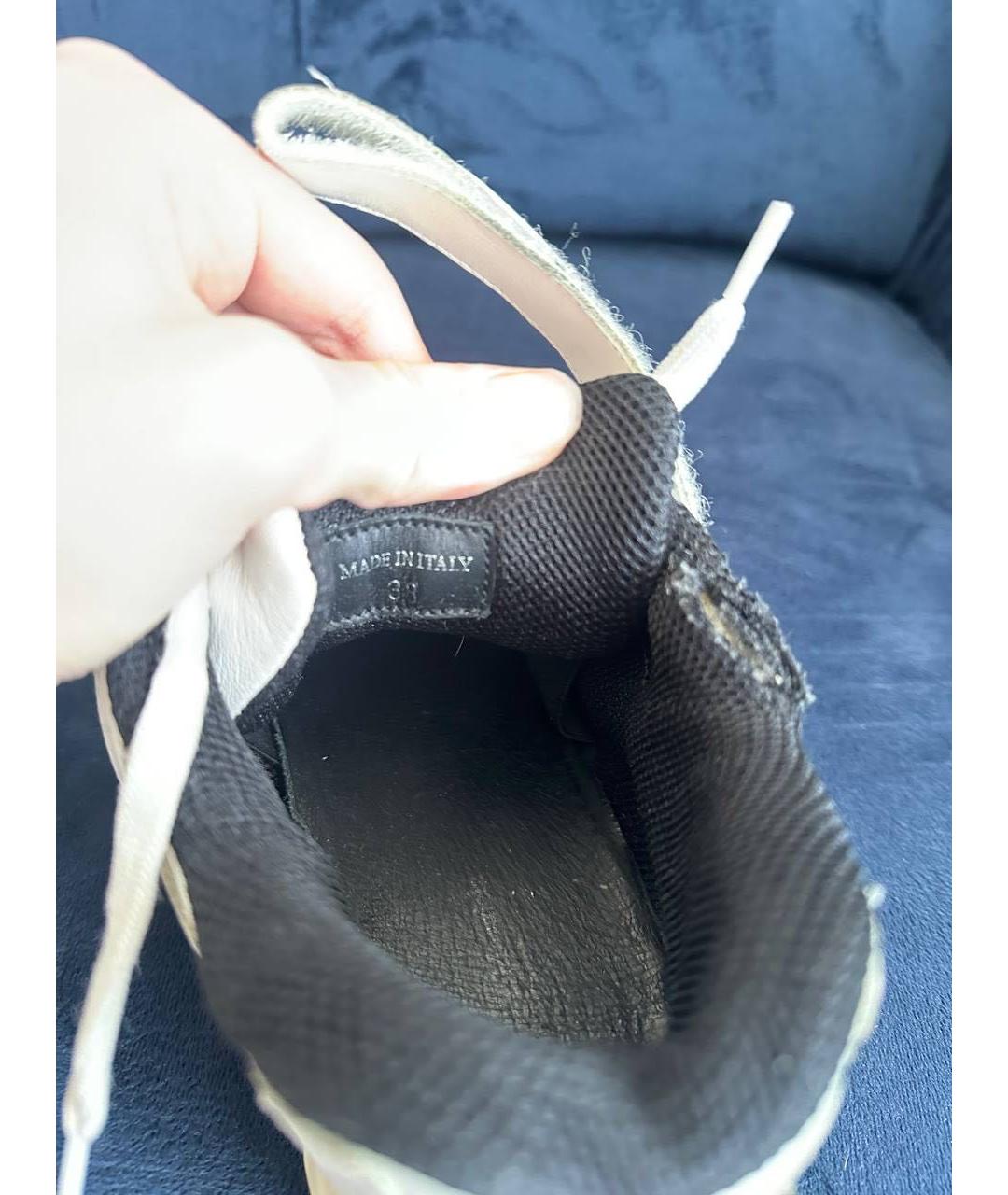 MAISON MARGIELA Белые кожаные кроссовки, фото 6