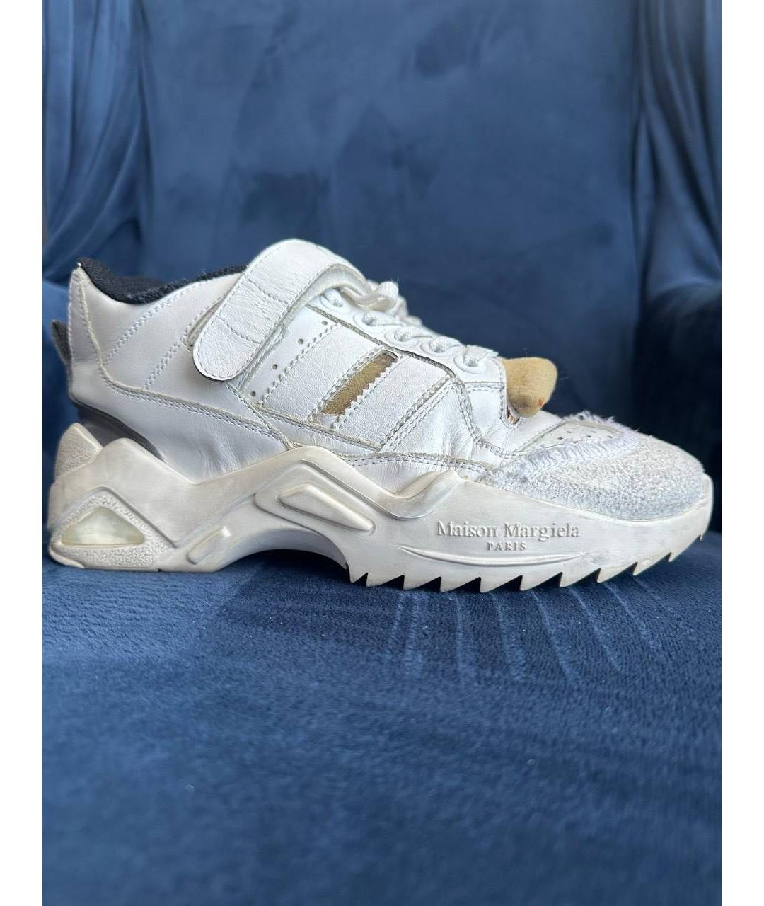 MAISON MARGIELA Белые кожаные кроссовки, фото 9