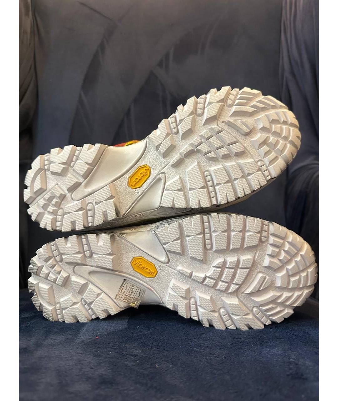 MAISON MARGIELA Красные текстильные низкие кроссовки / кеды, фото 8